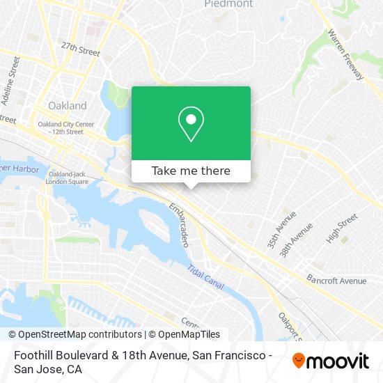 Foothill Boulevard & 18th Avenue map
