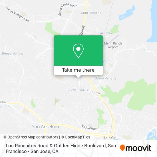 Los Ranchitos Road & Golden Hinde Boulevard map