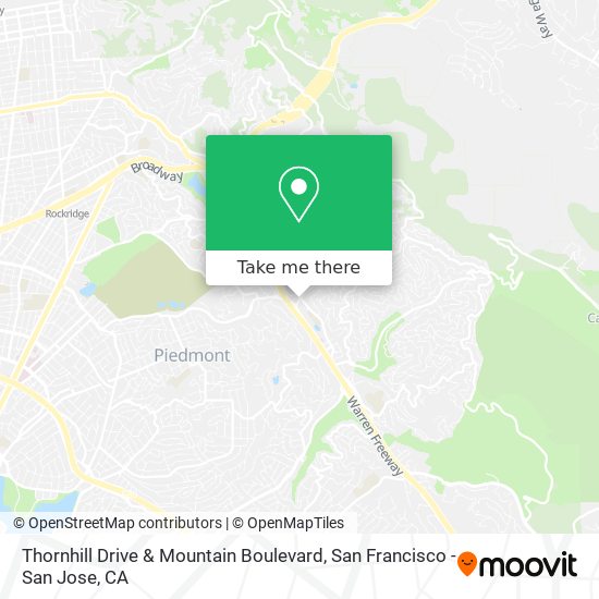 Thornhill Drive & Mountain Boulevard map