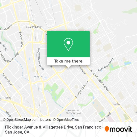 Mapa de Flickinger Avenue & Villagetree Drive