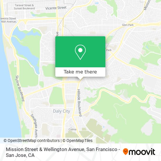 Mapa de Mission Street & Wellington Avenue