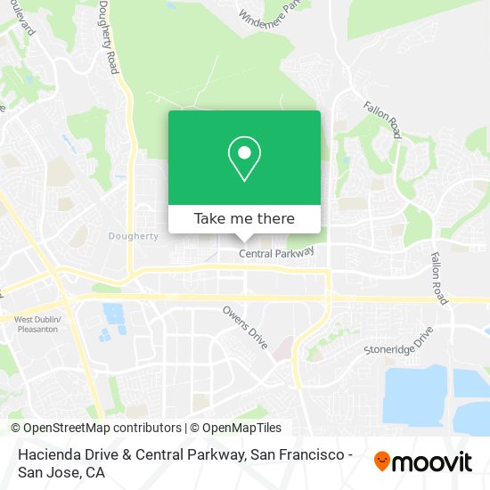 Mapa de Hacienda Drive & Central Parkway