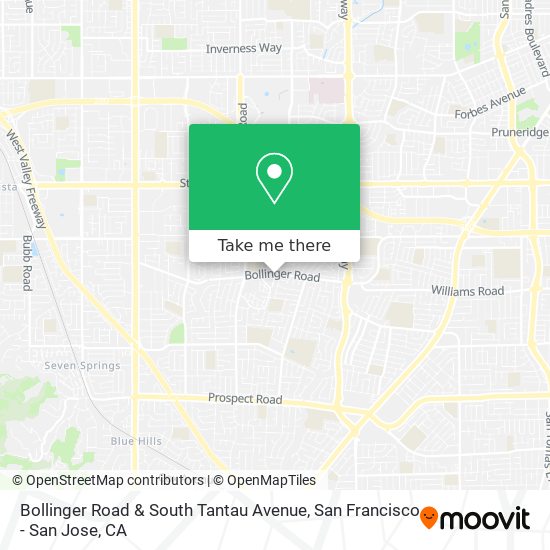 Bollinger Road & South Tantau Avenue map