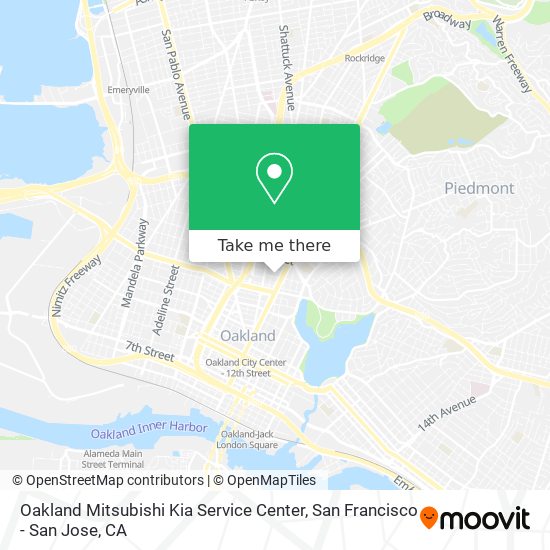 Mapa de Oakland Mitsubishi Kia Service Center