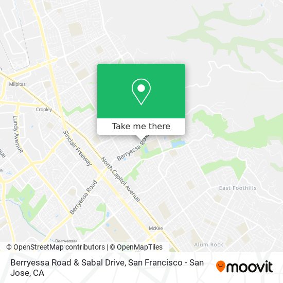 Berryessa Road & Sabal Drive map