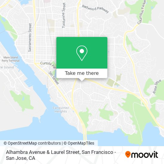 Alhambra Avenue & Laurel Street map