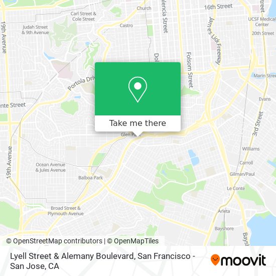 Lyell Street & Alemany Boulevard map