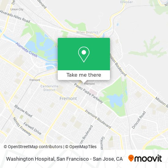 Washington Hospital map