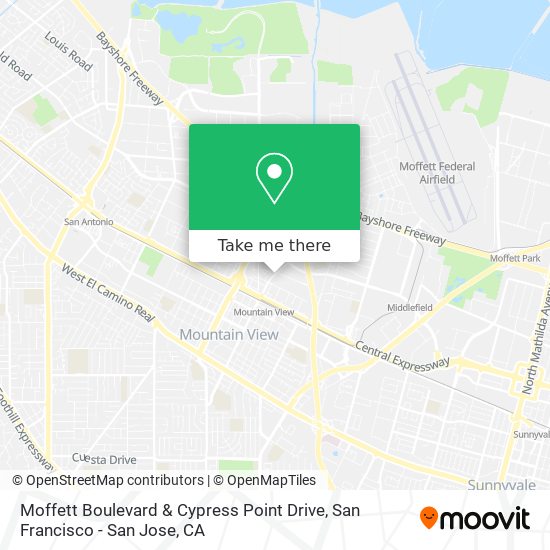 Mapa de Moffett Boulevard & Cypress Point Drive