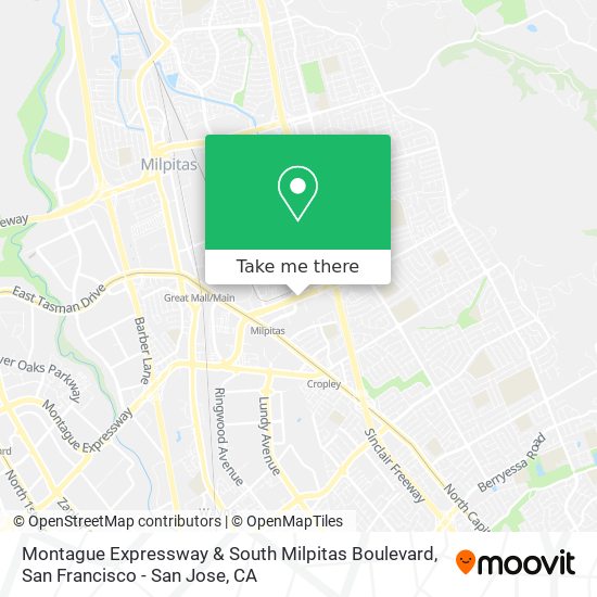 Montague Expressway & South Milpitas Boulevard map