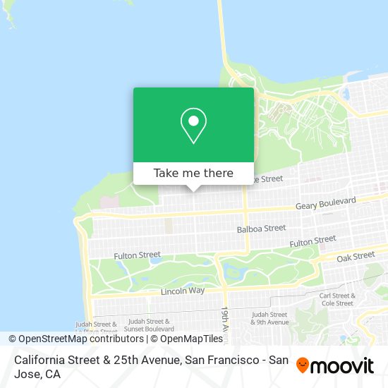 Mapa de California Street & 25th Avenue