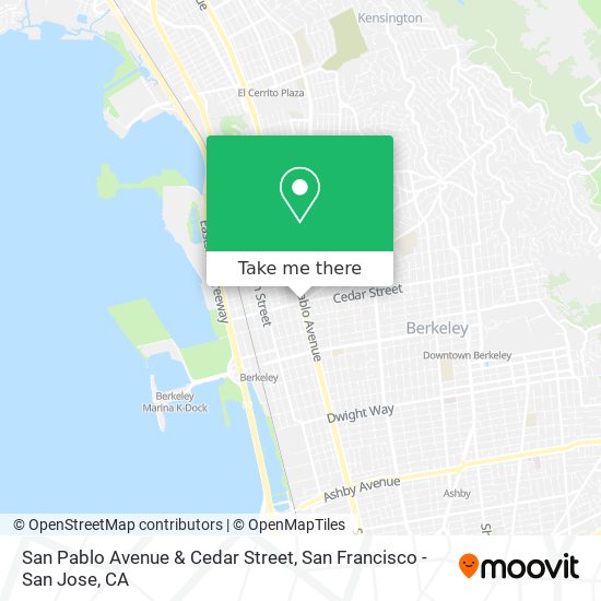Mapa de San Pablo Avenue & Cedar Street