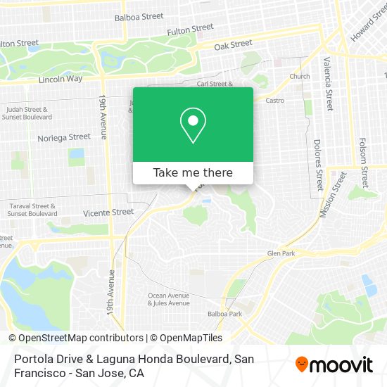 Mapa de Portola Drive & Laguna Honda Boulevard