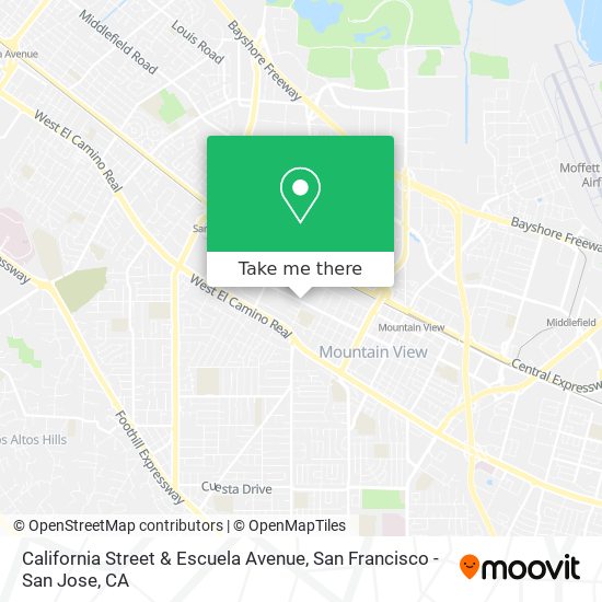 California Street & Escuela Avenue map