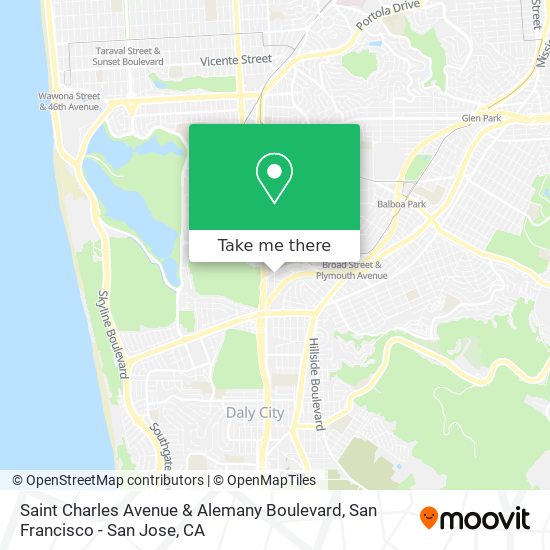 Mapa de Saint Charles Avenue & Alemany Boulevard