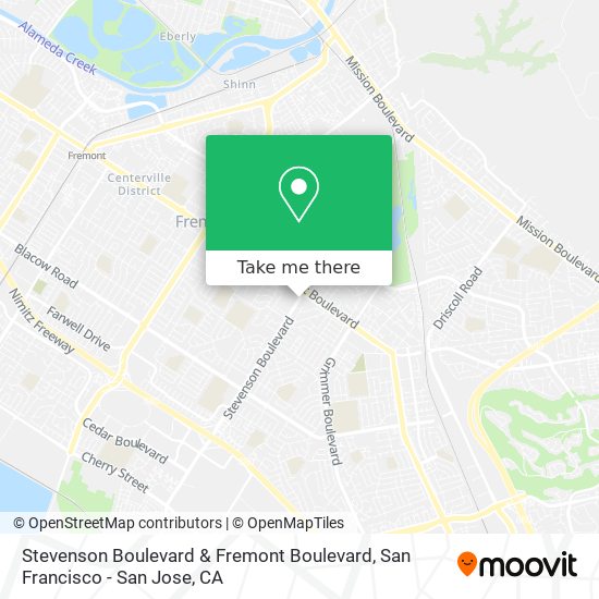 Stevenson Boulevard & Fremont Boulevard map