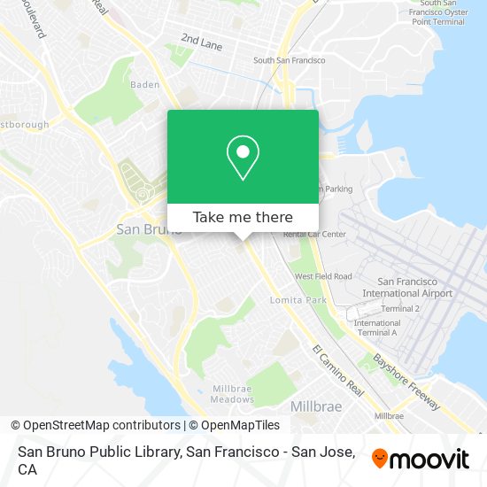 San Bruno Public Library map