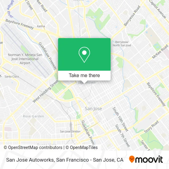 San Jose Autoworks map