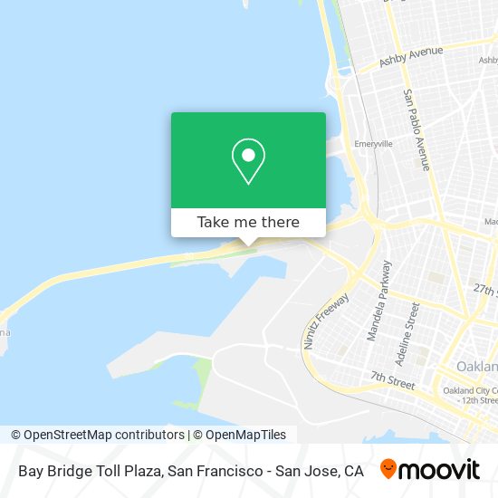 Bay Bridge Toll Plaza map