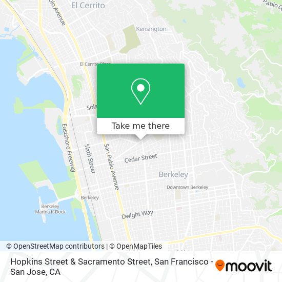 Hopkins Street & Sacramento Street map