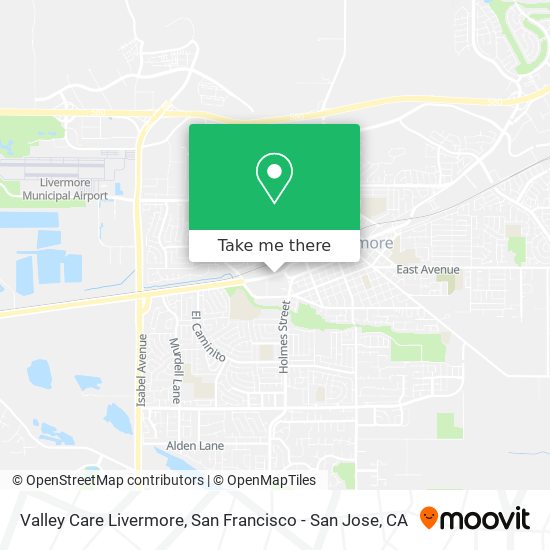 Valley Care Livermore map