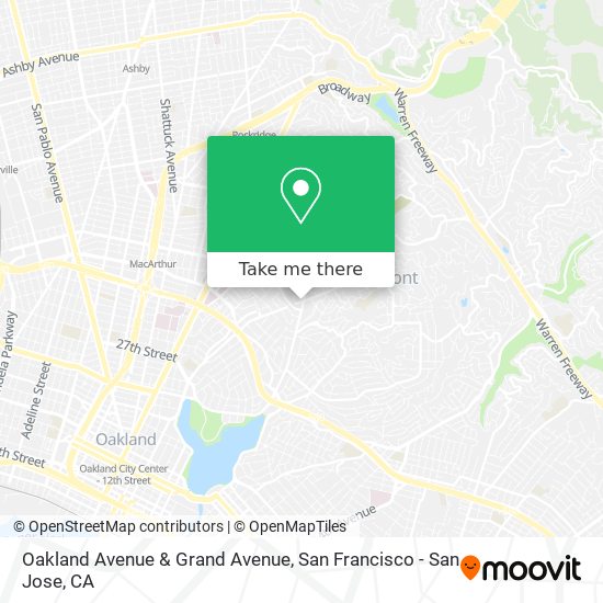 Oakland Avenue & Grand Avenue map