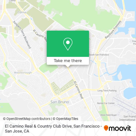 El Camino Real & Country Club Drive map