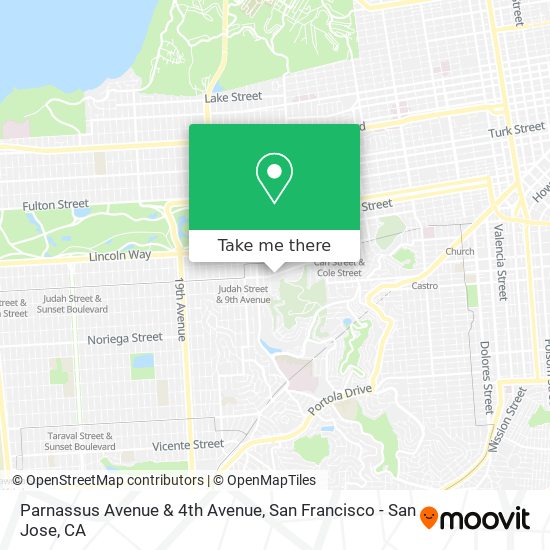 Mapa de Parnassus Avenue & 4th Avenue
