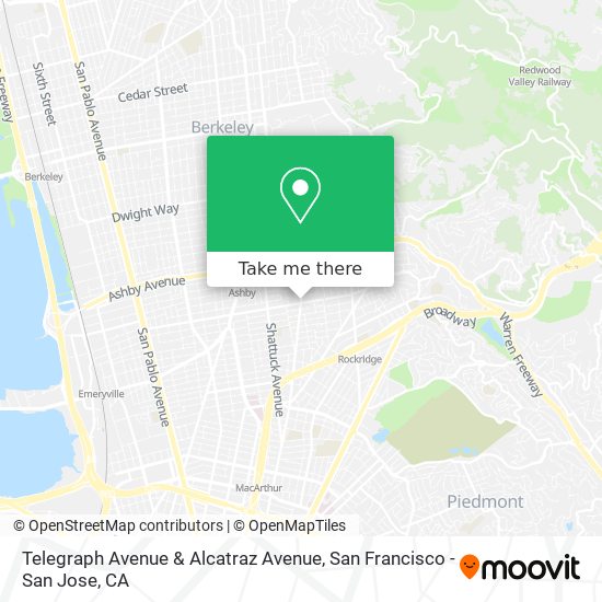 Mapa de Telegraph Avenue & Alcatraz Avenue