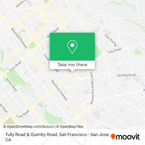 Tully Road & Quimby Road map