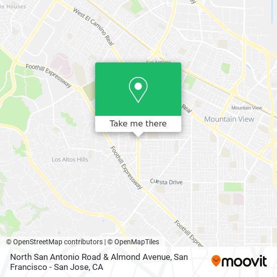 Mapa de North San Antonio Road & Almond Avenue