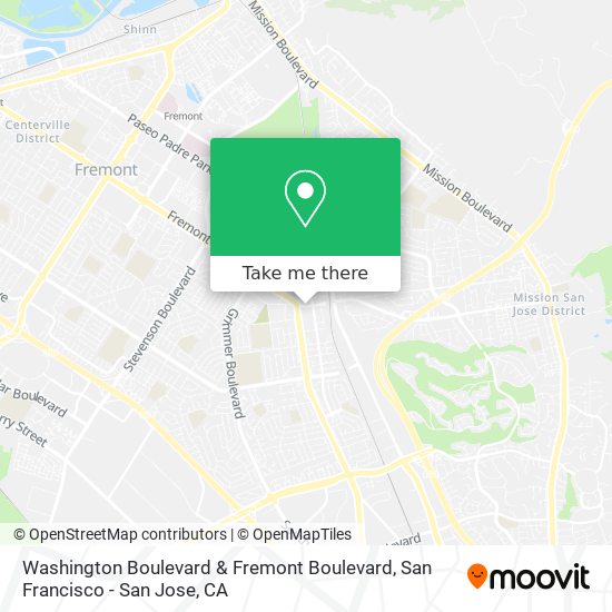 Washington Boulevard & Fremont Boulevard map