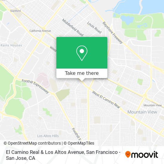 El Camino Real & Los Altos Avenue map