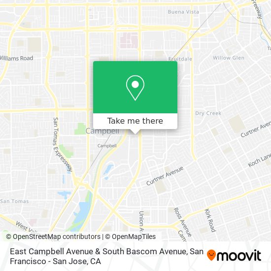 East Campbell Avenue & South Bascom Avenue map