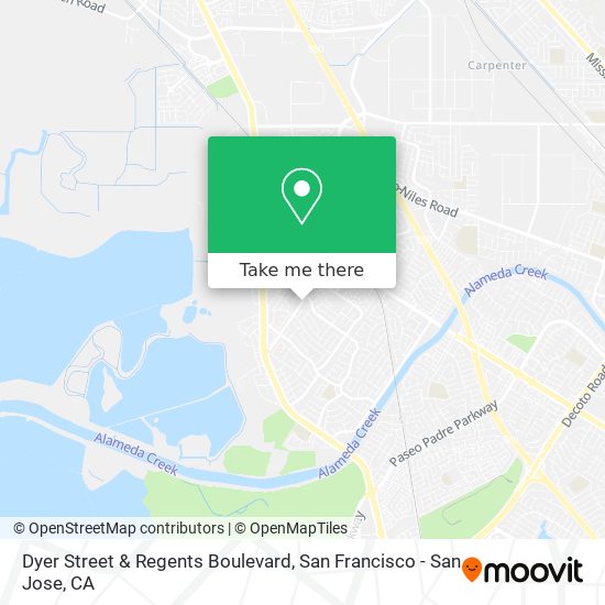 Mapa de Dyer Street & Regents Boulevard