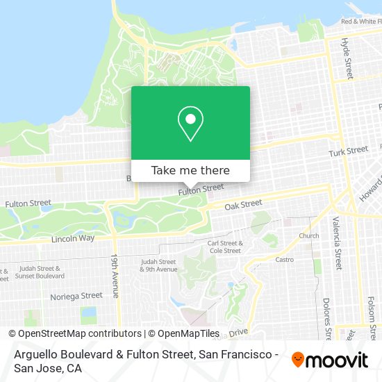 Mapa de Arguello Boulevard & Fulton Street