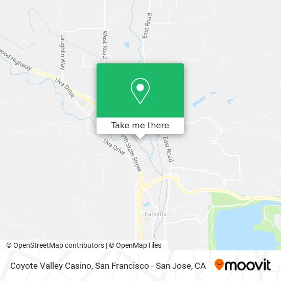 Mapa de Coyote Valley Casino