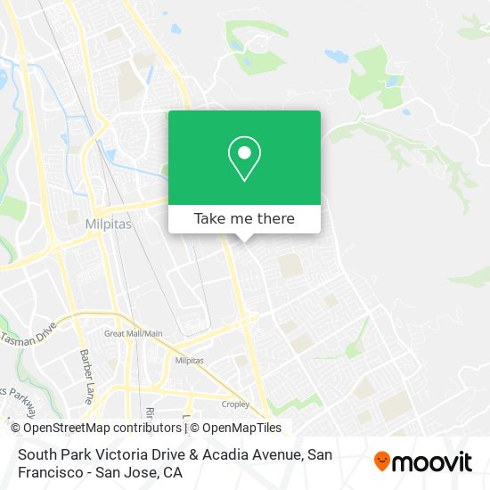 Mapa de South Park Victoria Drive & Acadia Avenue