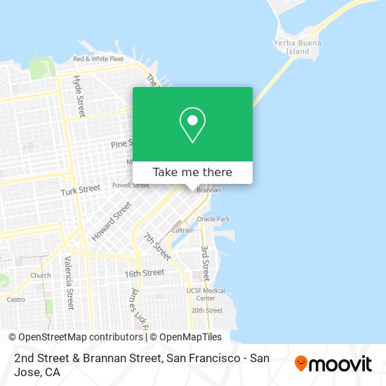 2nd Street & Brannan Street map