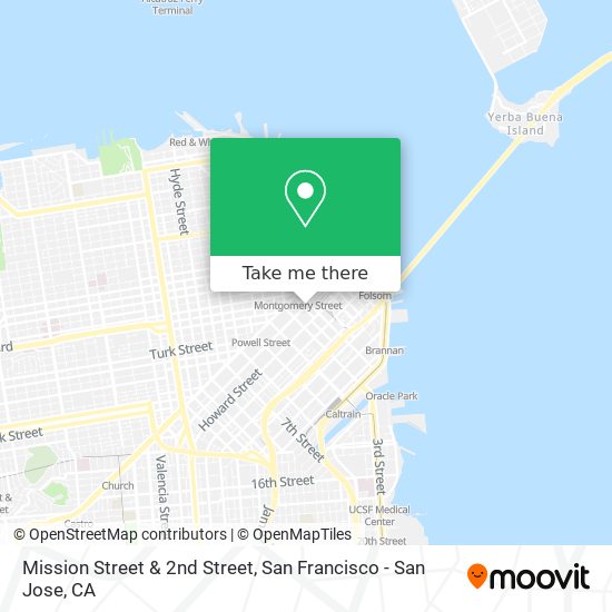 Mission Street & 2nd Street map