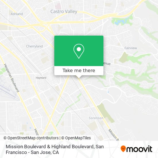 Mission Boulevard & Highland Boulevard map