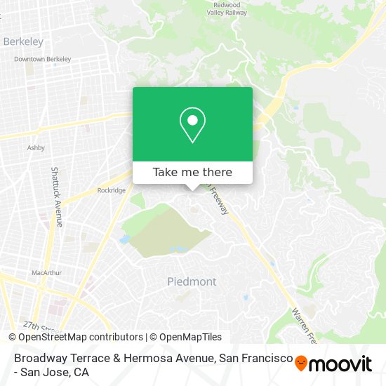 Broadway Terrace & Hermosa Avenue map