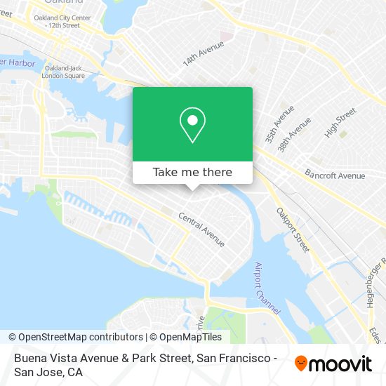 Buena Vista Avenue & Park Street map