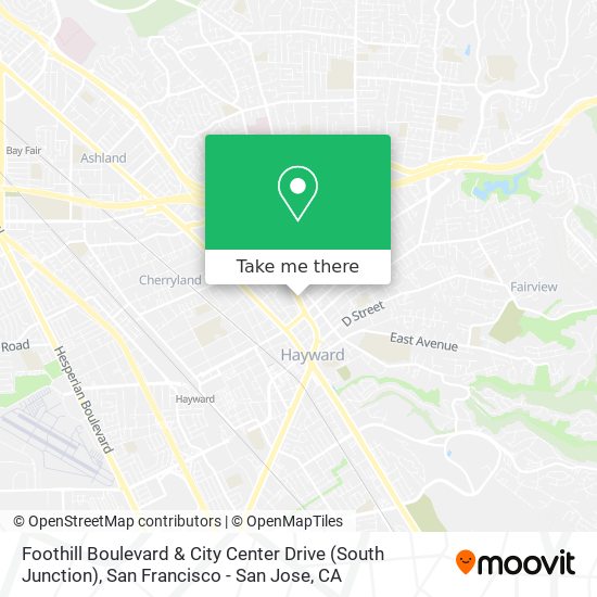 Mapa de Foothill Boulevard & City Center Drive (South Junction)