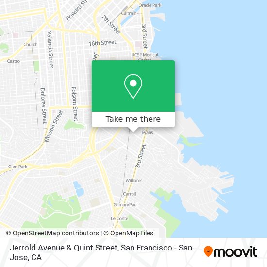Mapa de Jerrold Avenue & Quint Street