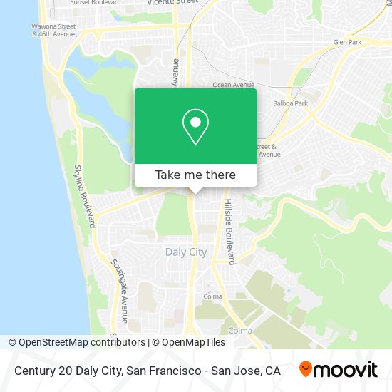 Century 20 Daly City map
