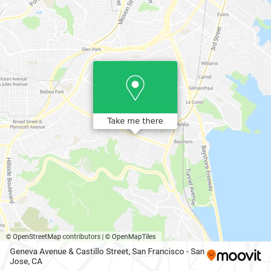Geneva Avenue & Castillo Street map