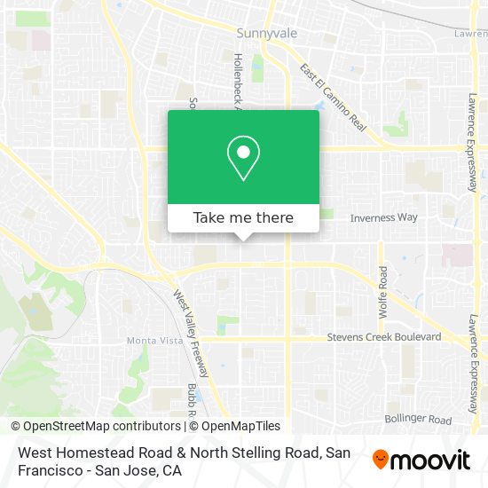 West Homestead Road & North Stelling Road map