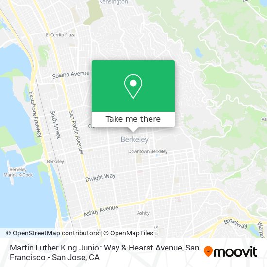 Mapa de Martin Luther King Junior Way & Hearst Avenue