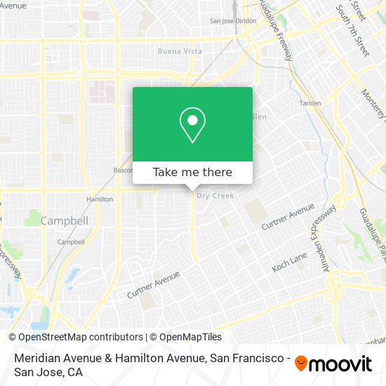 Meridian Avenue & Hamilton Avenue map
